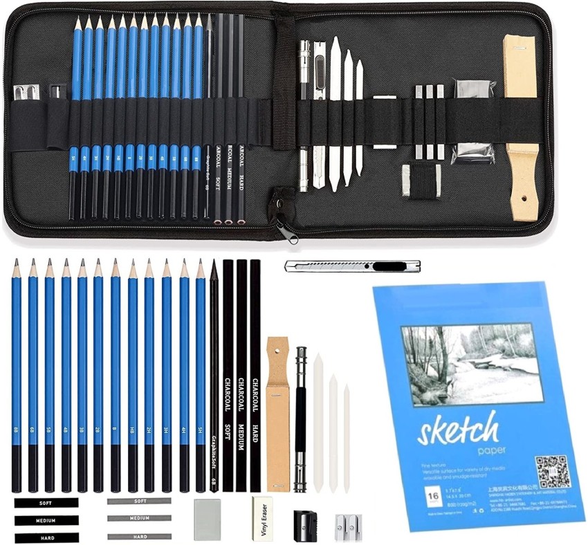 Flipkart.com | Definite Artline Set of 6 Love-Art Sketch Pencils +  Blending/Smudging Stumps (Set of 6) - Drawing Accessories - Art Set