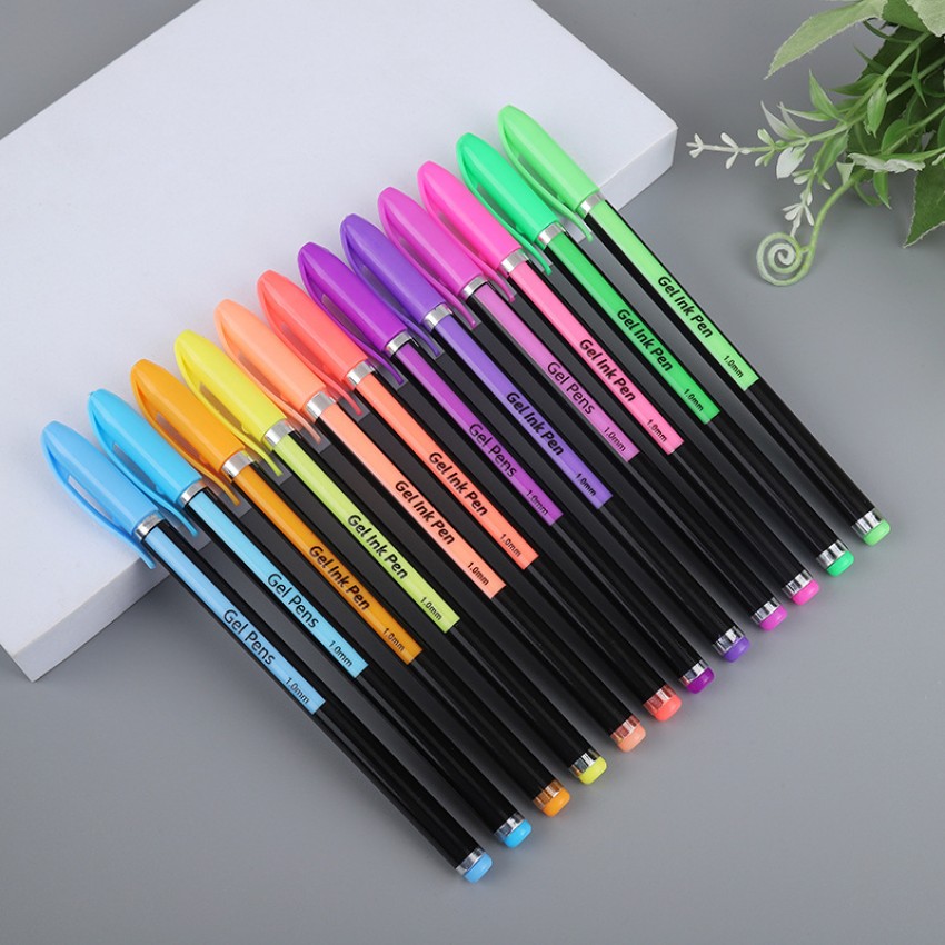 48 Pcs Neon Color Ink Pen Set For Scrap Book Card Making, Coloring Kids  Sketching Painting