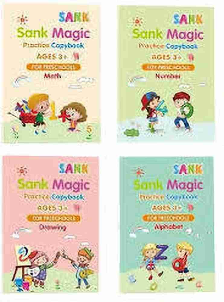 Magic practice book, Magic Book for Kids, Calligraphy Books for Kids,  Practice Copybook for Kids English