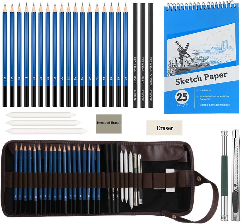 29PCS Professional Drawing Artist Kit Set Pencils And Sketch