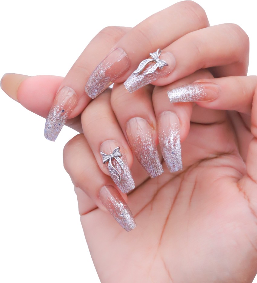 Amazon.com: ELEVENAIL Glossy Clear Light Brown Pre-design Press On Nails  with Wavy Line Medium Coffin False Acrylic Nail Art Tips Salon Women Girls  Manicure Daily Reusable Fake Nails Gifts for Office Home