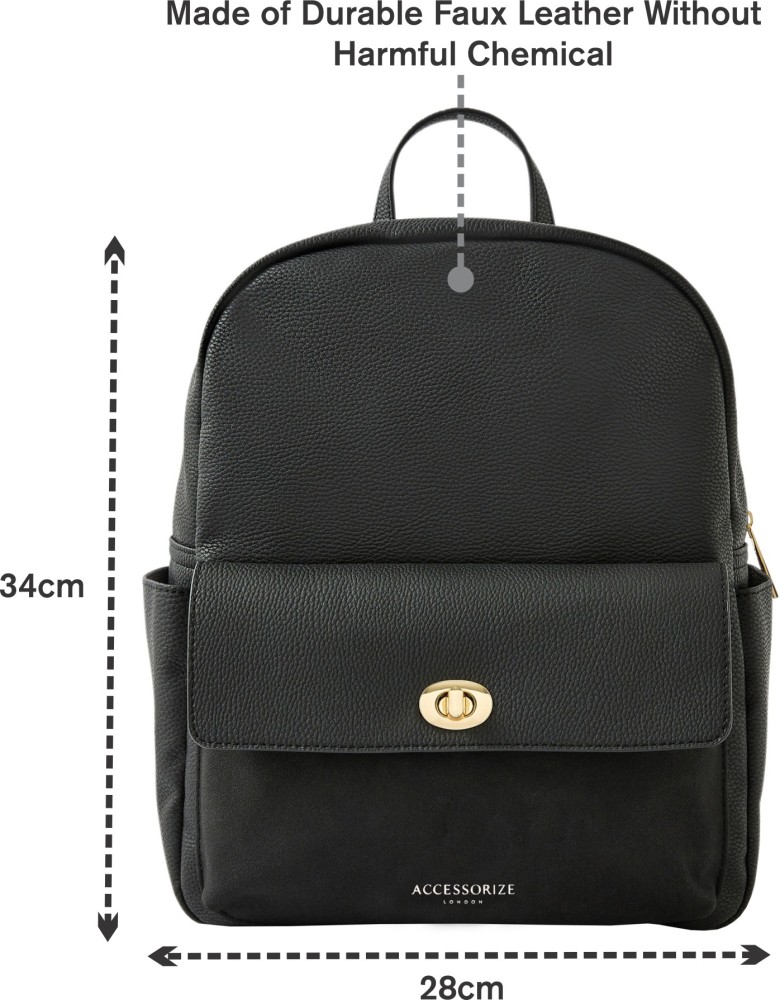 Khloe Black Pebbled Mini Backpack