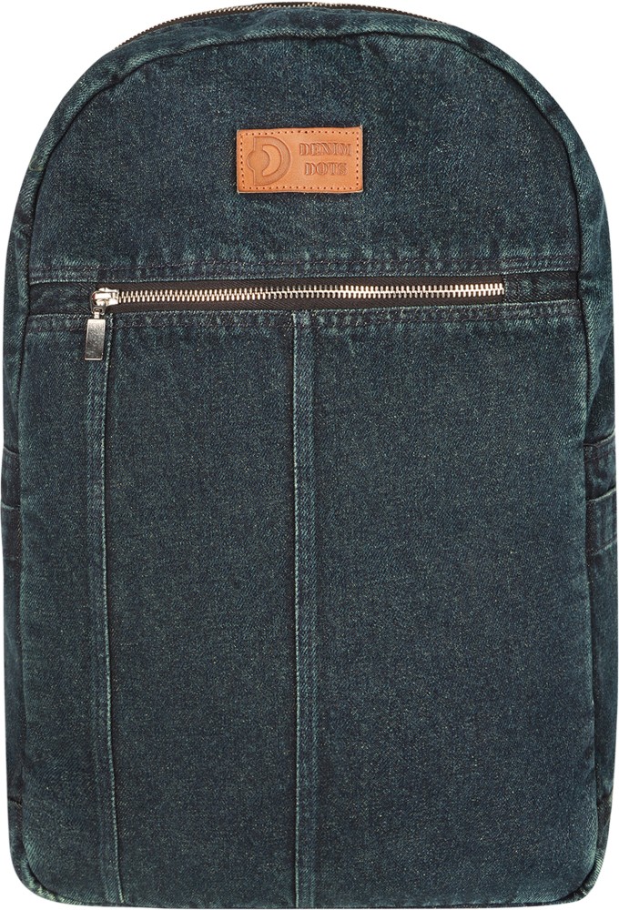 Plain Blue Denim Backpack Bag  Curated online shop for handcrafted  products made in India by women artisans