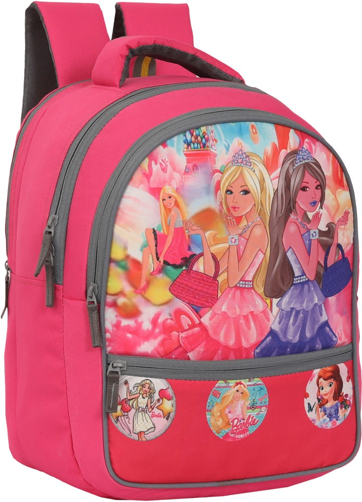 Decent BARBIE School Bag With 1 BARBIE Lunch Bag Combo  Waterproof School Bag - School Bag