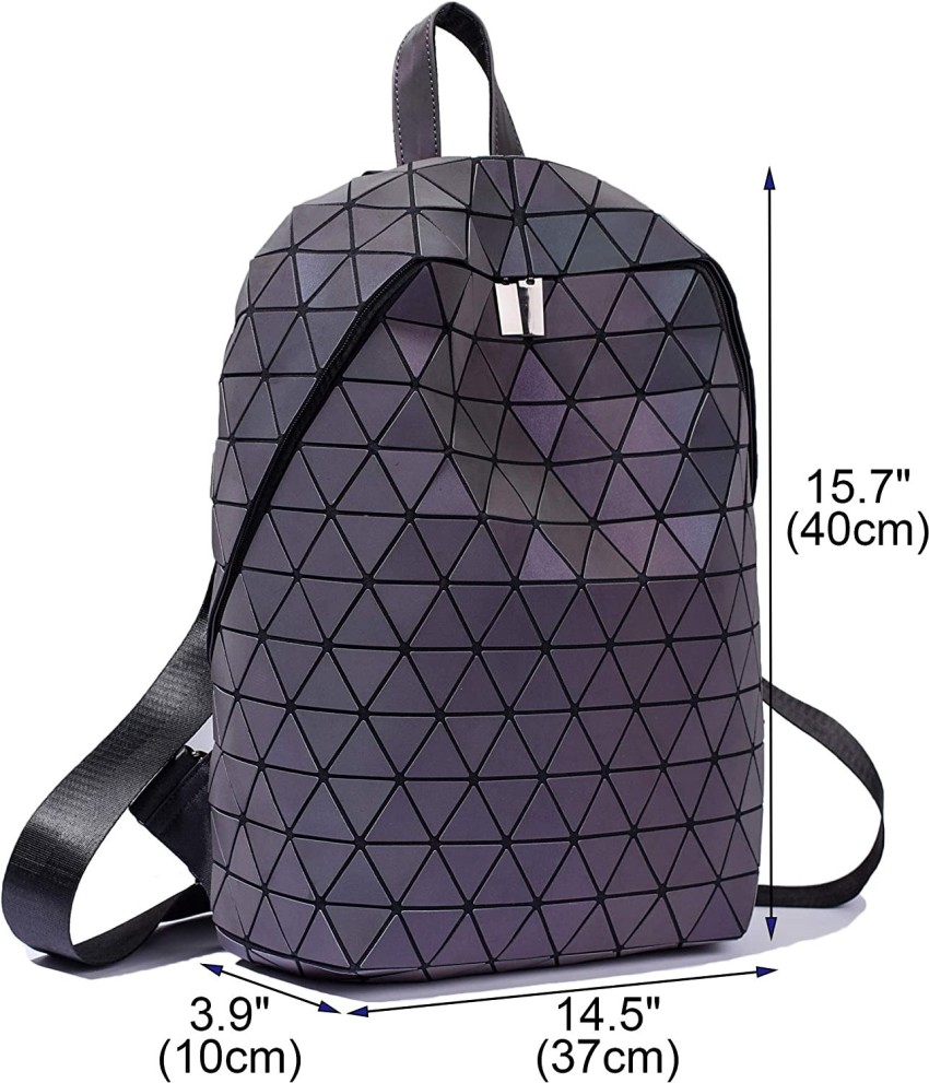 BATCAT Luminous Geometric Holographic Reflective Backpack Color Changing Bag  25 L Backpack - Price History
