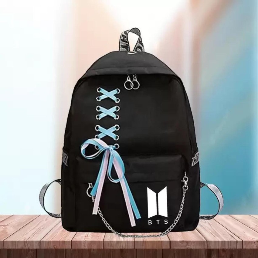 Buy CLUCI BTS (V) TAEHYUNG PRINTED SCHOOL BAG FOR GIRLS (BLACK