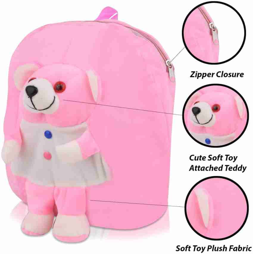 MahajanToys Cute Kids Backpack Toddler Bag Plush Animal Cartoon Mini Travel  Bag 10 L Trolley Backpack Pink - Price in India
