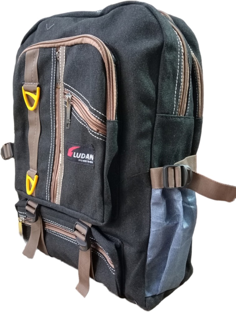 Unisex Canvas Backpack - Black, Grey, Green or Khaki