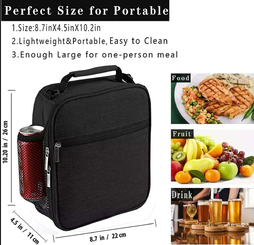 Lunch Bag, Water-Resistant Thermal Leak-Proof Lunch For Women/Mens  Insulated Lunch Box Carry Bags use Travel Lunch/Tiffin/Storage Bag for  Office, College & School (Multi)