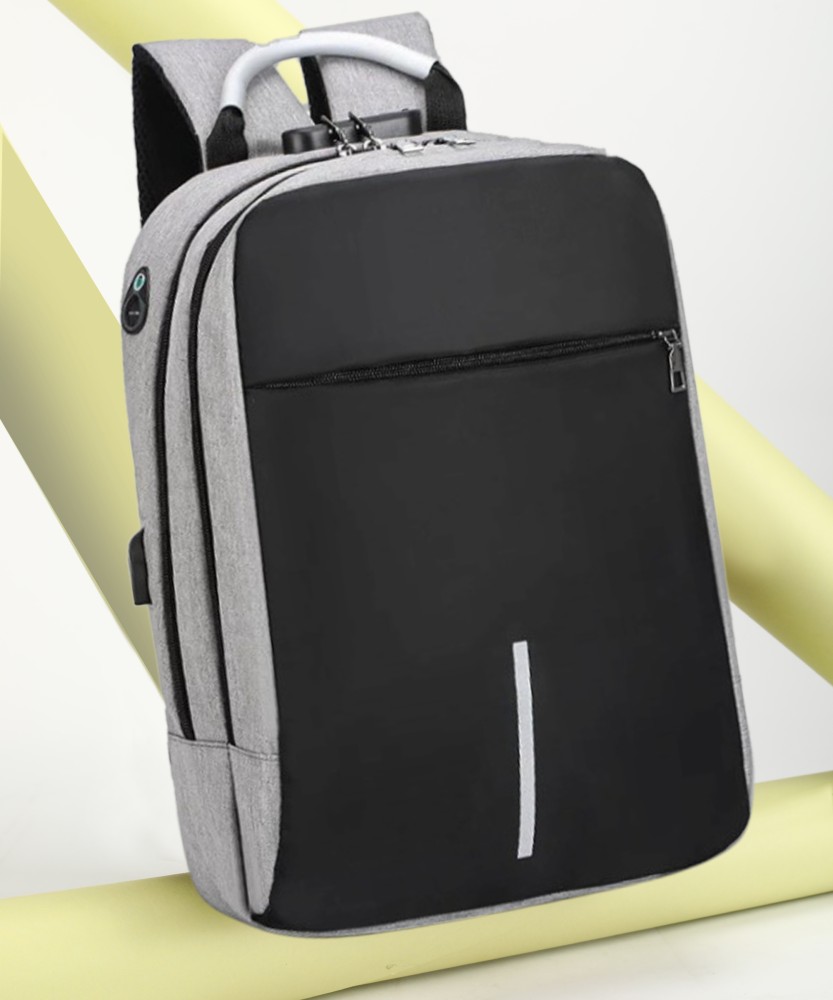 Suntop Grey  Black Anti Theft Backpack