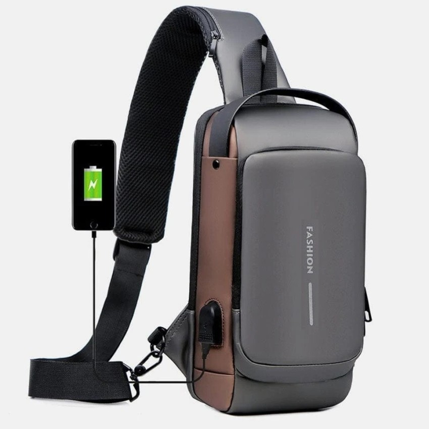 Anti-theft Large Capacity Chest Bag, Usb Charging Sport Sling Bag