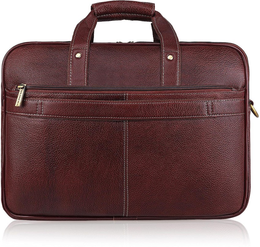 WILDHORN Laptop Bags : Buy WILDHORN Brown Leather Laptop Messenger