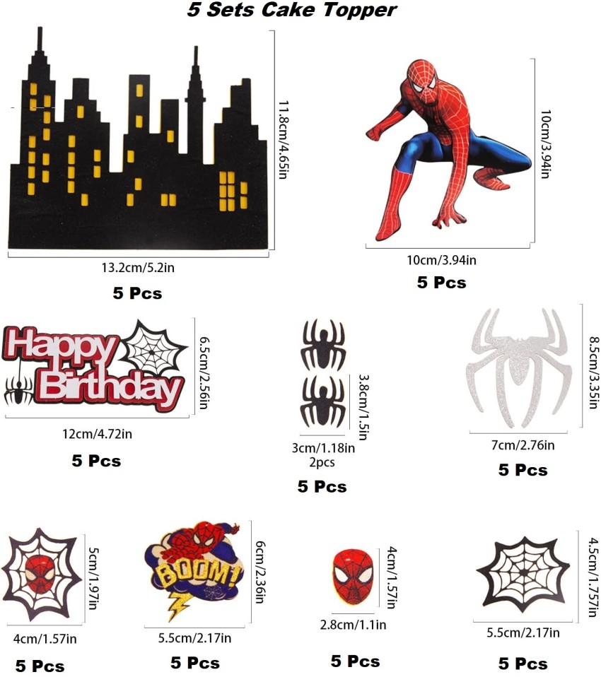 Spiderman Figurine Cake topper| Spiderman Action Figures | Set of 7. –  TheChocoSupplies
