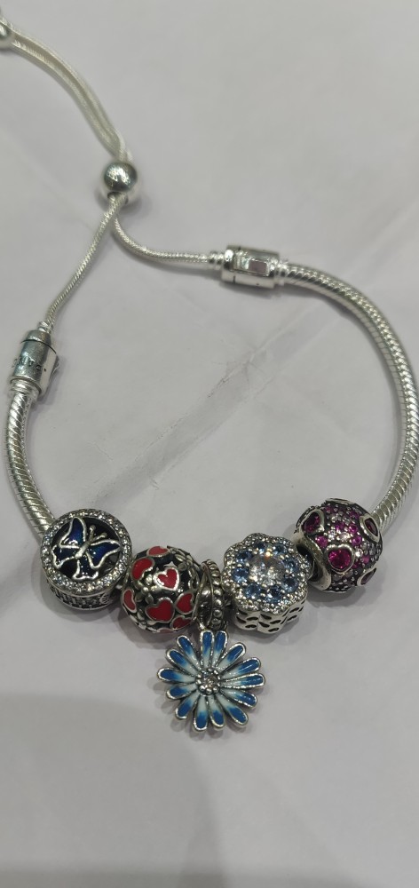 Buy Shri Balaji Abhushan Bhandar 925 Sterling Silver Fashion Jewellery Silver  Bracelet for Women  Girls Pandora Ladies Bracelet at Amazonin