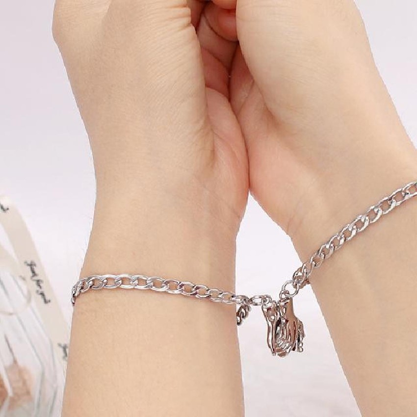 Buy Shining Diva Fashion Latest Stylish Platinum Plated Austrian Crystal  Bracelet for Women and Girls 11960b silver free at Amazonin