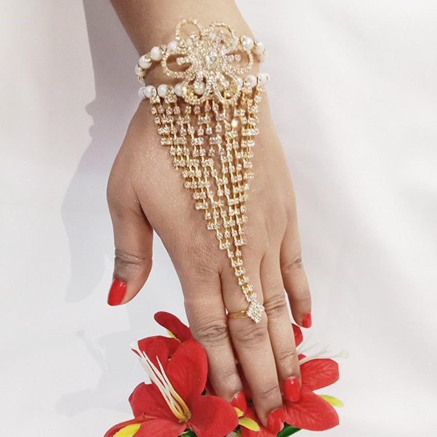 Buy Fabulous Heart Design Gold Bracelets For Women BRAC345