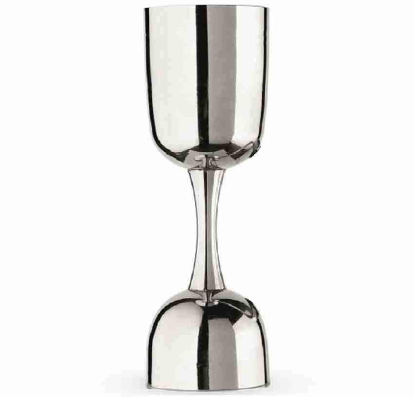 Stainless Steel Plain Peg Measure Shot Glass Cocktail Measure Jigger 30 and  60 Ml