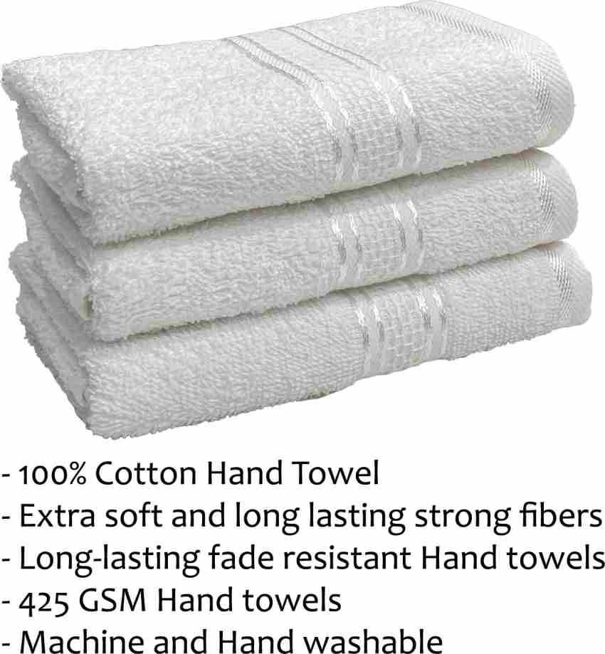 Set of 6, Cotton Hand Towels, 425 GSM, 33 X 51 CM, Multicolor - STAMIO