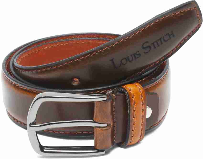 Louis Stitch Men Formal Brown Genuine Leather Belt