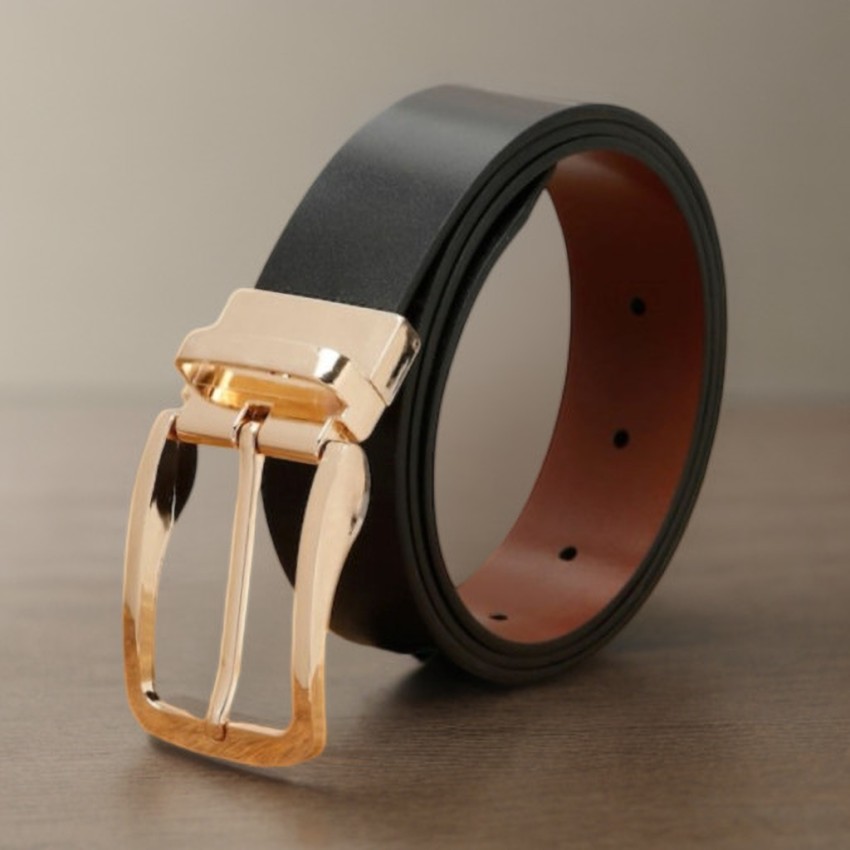 Winsome Deal Men Casual Black Genuine Leather Belt Black1 - Price