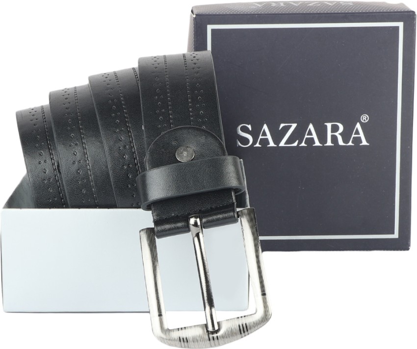 SAZARA Men Casual, Evening, Formal, Party Black Genuine Leather