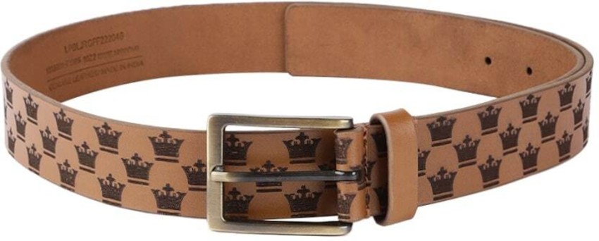 Buy LOUIS PHILIPPE Tan Mens Leather Buckle Closure Formal Belt