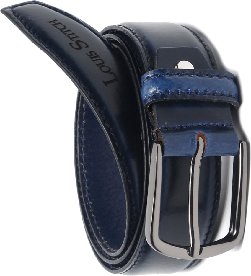 LOUIS STITCH Men Formal Blue Genuine Leather Belt Navy Blue - Price in  India