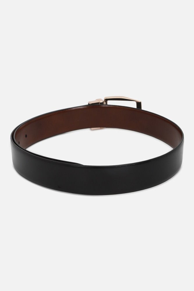 Louis Philippe Men Black Solid Genuine Leather Casual Belt: Buy