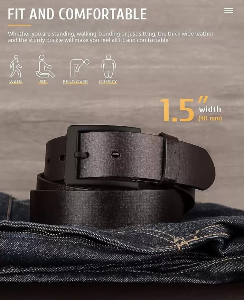 Provogue Men Casual, Evening, Formal, Party Tan Genuine Leather Belt