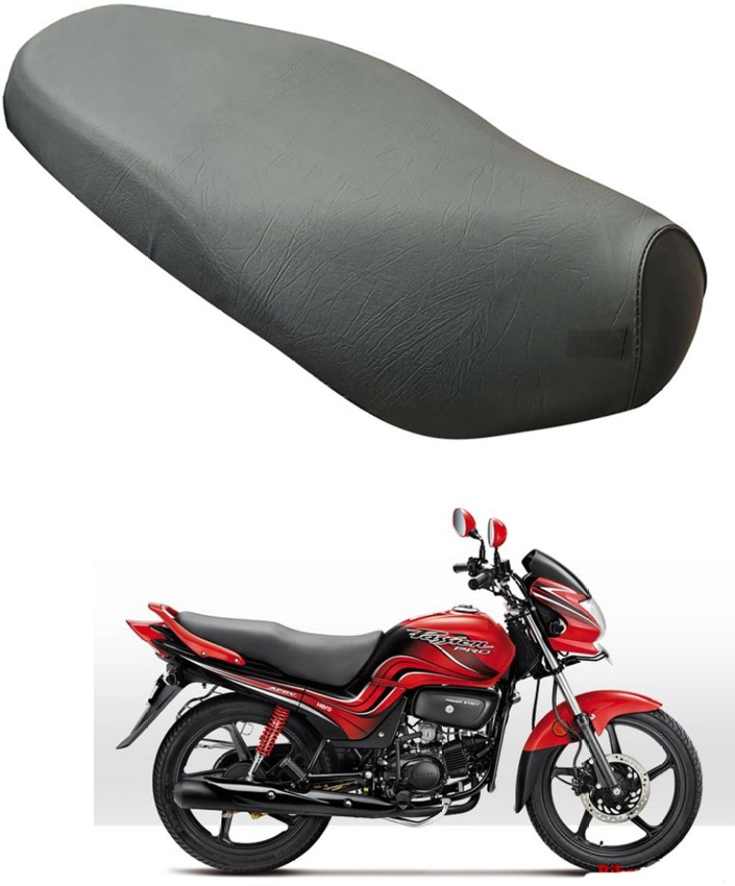 Red Rexine Designer Printed Bike Seat Cover