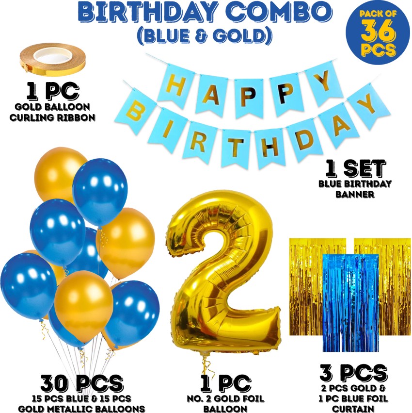 ZYOZI 36 Pcs Combo 7th Birthday Party Decorations kit for Boys