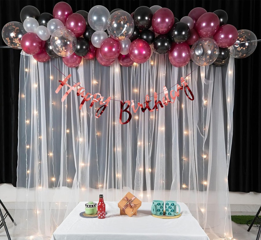 TTimmo4 Happy Birthday Decoration Kit Rose Gold and White Birthday  Decorations Theme Price in India - Buy TTimmo4 Happy Birthday Decoration  Kit Rose Gold and White Birthday Decorations Theme online at