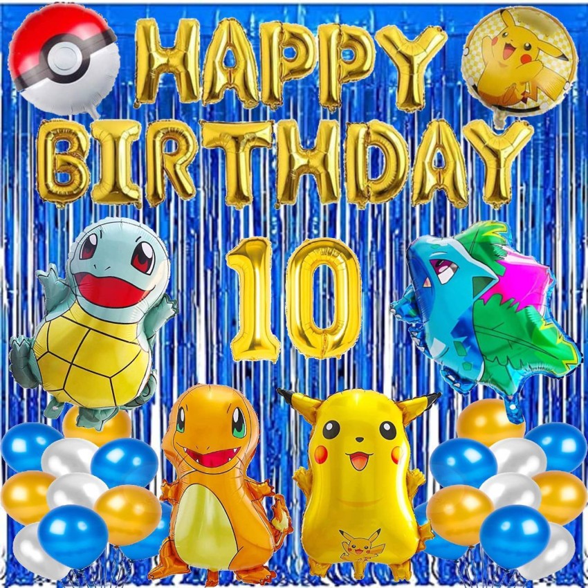 Pokemon Theme Cartoon Birthday Circle Party Backdrop Kit