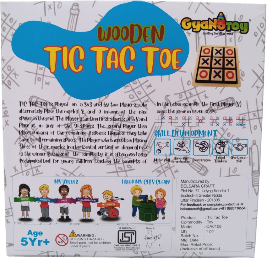 1pc Tic Tac Toe Strategy Board Game