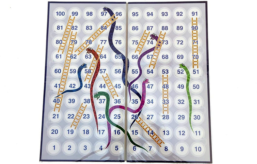 Buy Zhirk Ludo and Snakes & Ladders Big-Premium Multicolour Board