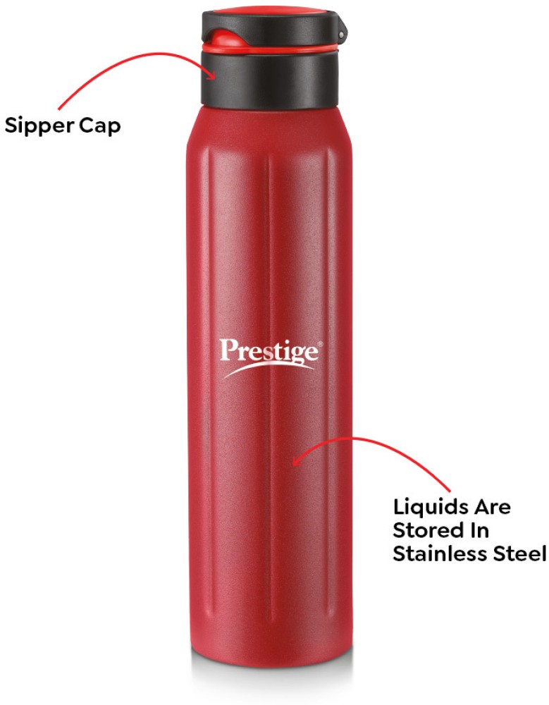 Prestige Stainless Steel Water Bottle Set of 2- 1000 ml each Red & Blue