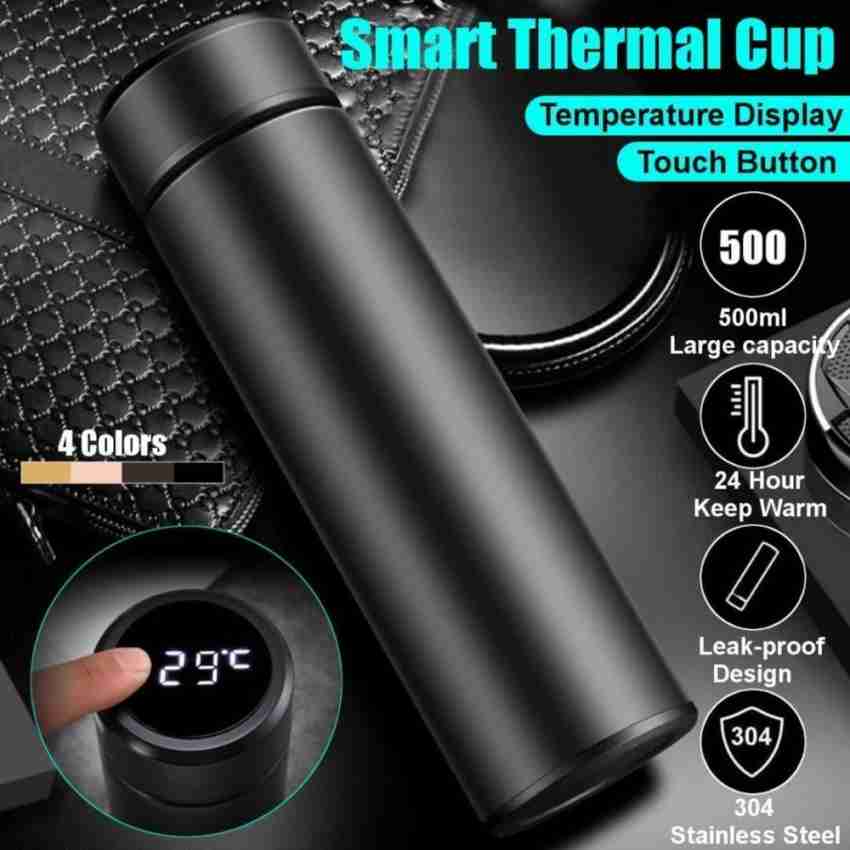 Stainless Steel Insulated Double Wall Coffee Mug With - Smart Led  Temperature Display - 500 ML