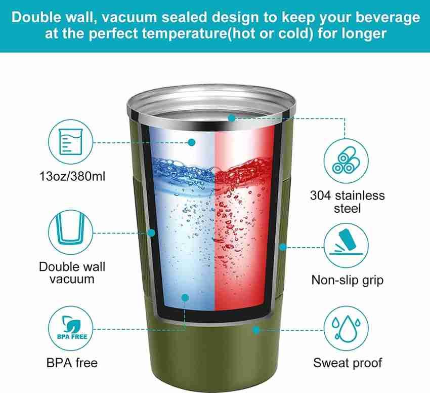 380ML Coffee Cup High Temperature Resistant Leakproof Travel Mug