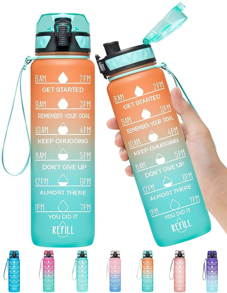 DNkitch Silicone Motivational Water Bottle Boys & Girls for GYM