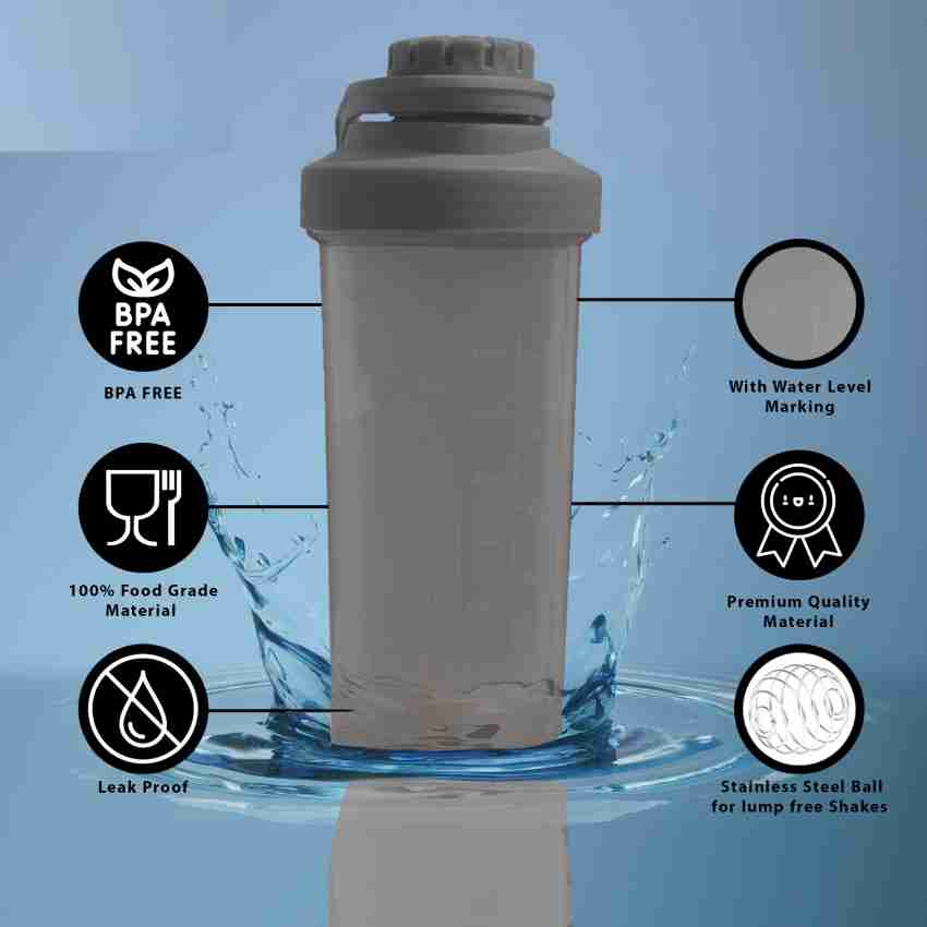 Leak-proof 700ml Shaker Cup with Mixing Ball - Easily Mix