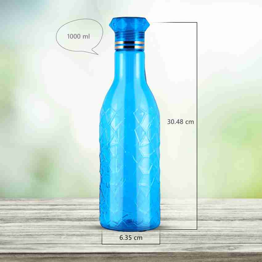 Stysol Fridge Bottles Set of 6 Combo Water Bottles For Home Office Gym Yoga  Transparent Round