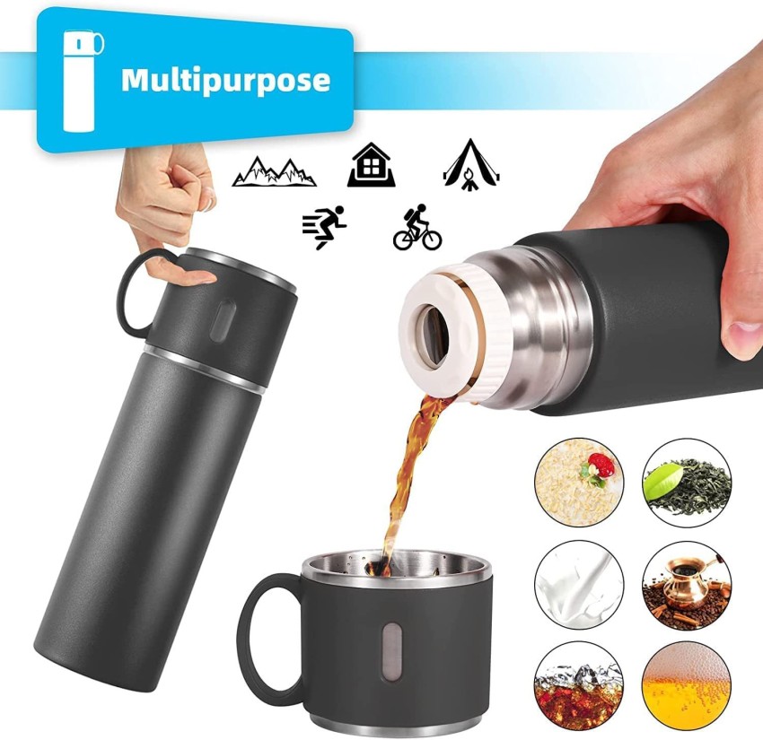 Cold & Hot Vacuum Flask Set with 3 cup