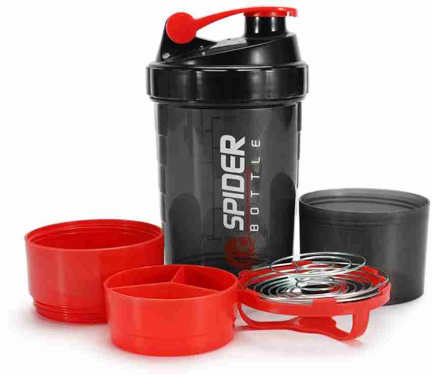 Gym Spider Shaker Plastic Bottle 500 Milliliters with Extra