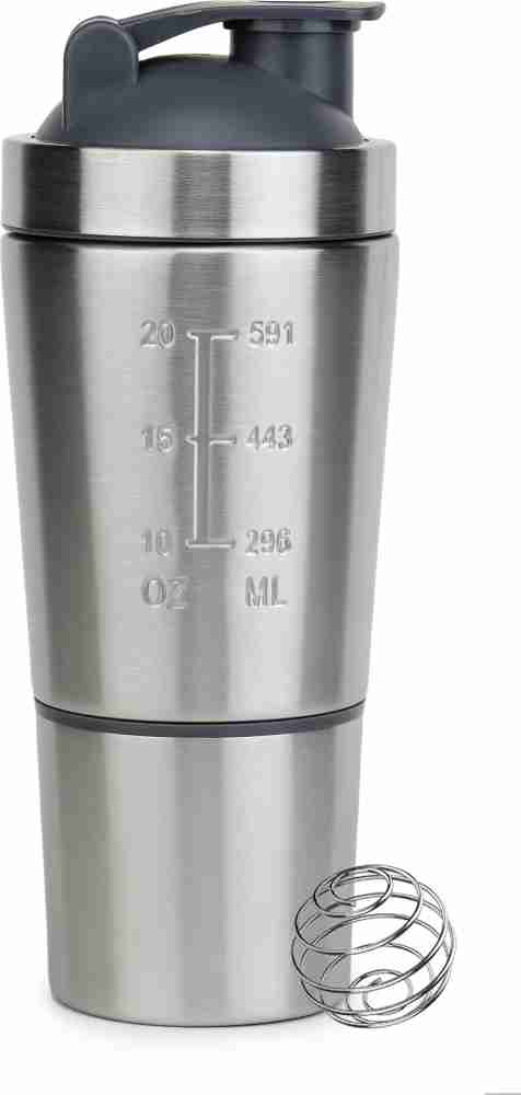 Nutrabay Silver Steel Shaker Bottle 750ml