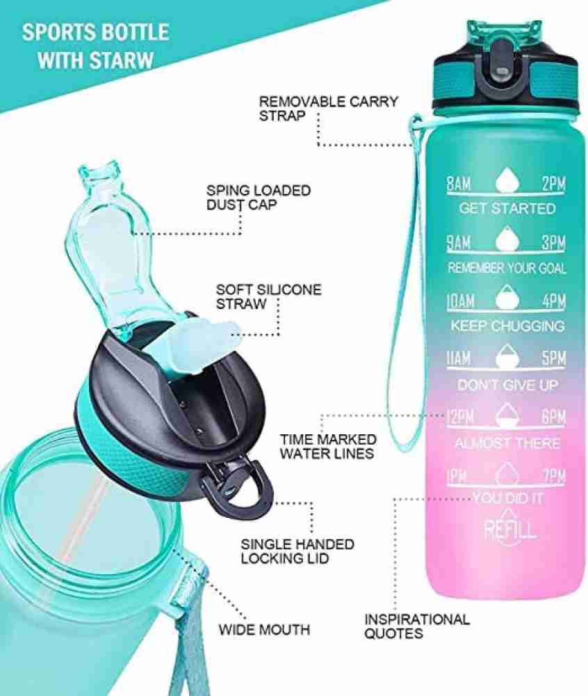 Buy ELVIES Unbreakable Motivational Sipper Bottle For Adults With