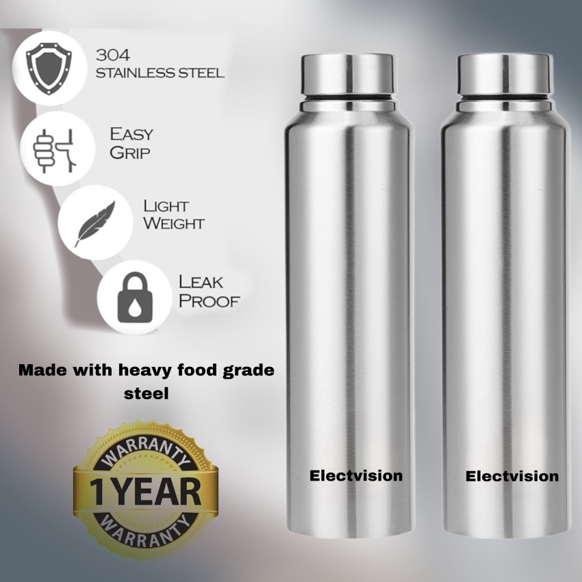 Panca Stainless Steel Water Bottle 1 Litre, Water Bottle for  Home/Office/Gym (SET OF-2) 1000 ml Bottle - Buy Panca Stainless Steel Water  Bottle 1 Litre, Water Bottle for Home/Office/Gym (SET OF-2) 1000