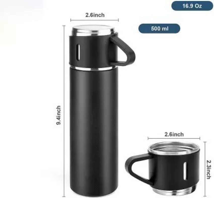 Vacuum Flask Set With 3 Cups