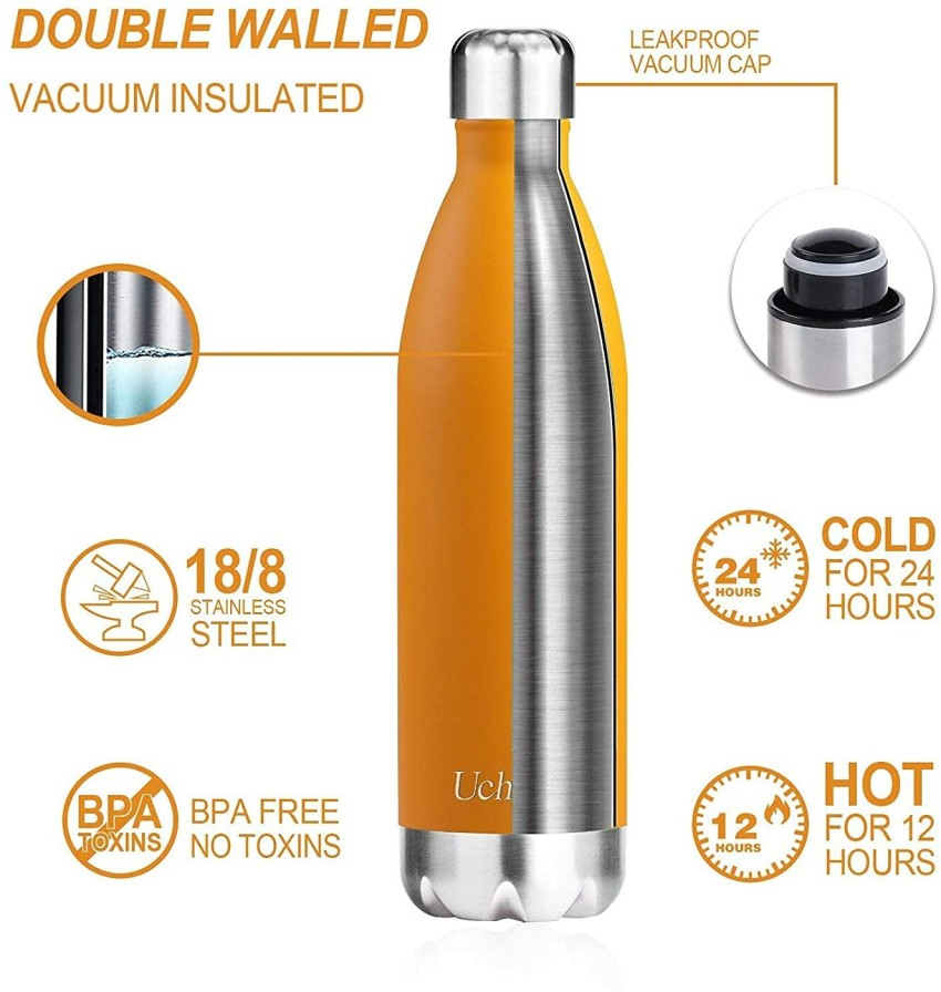 ANCHI Thermosteel 24 Hours Hot and Cold Water Bottle, 1 Litre