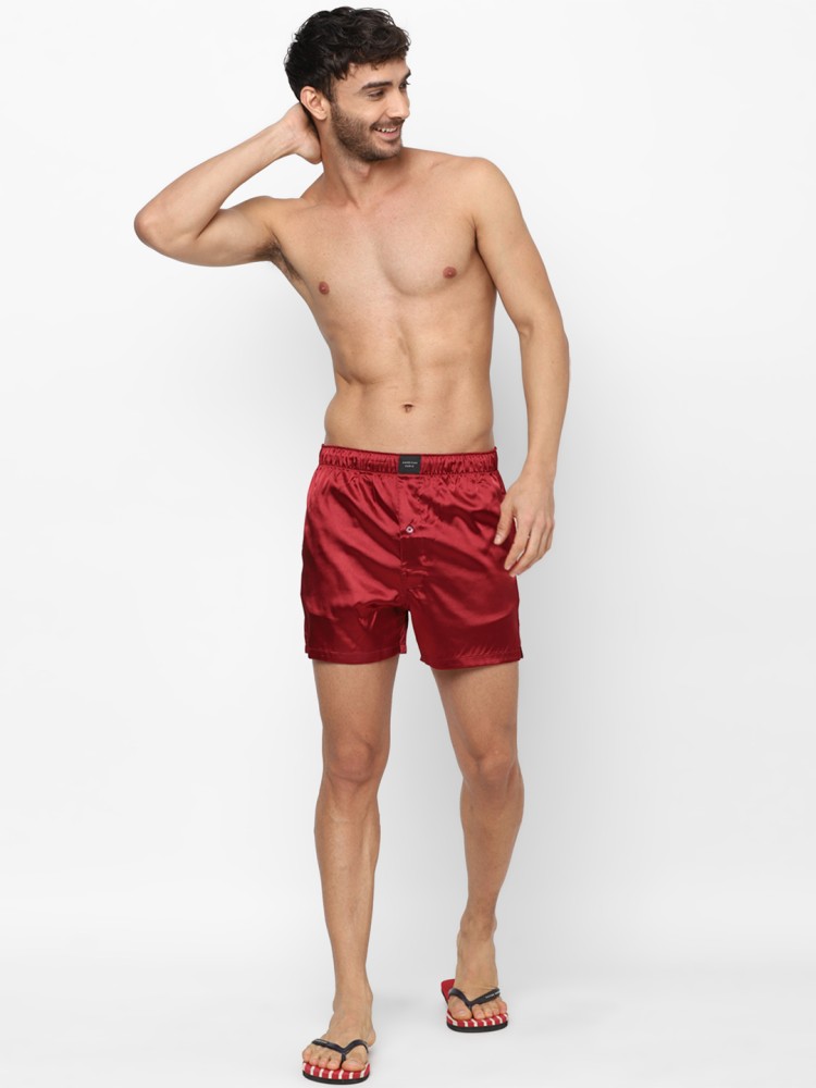 Savage X Satin Boxers in Red