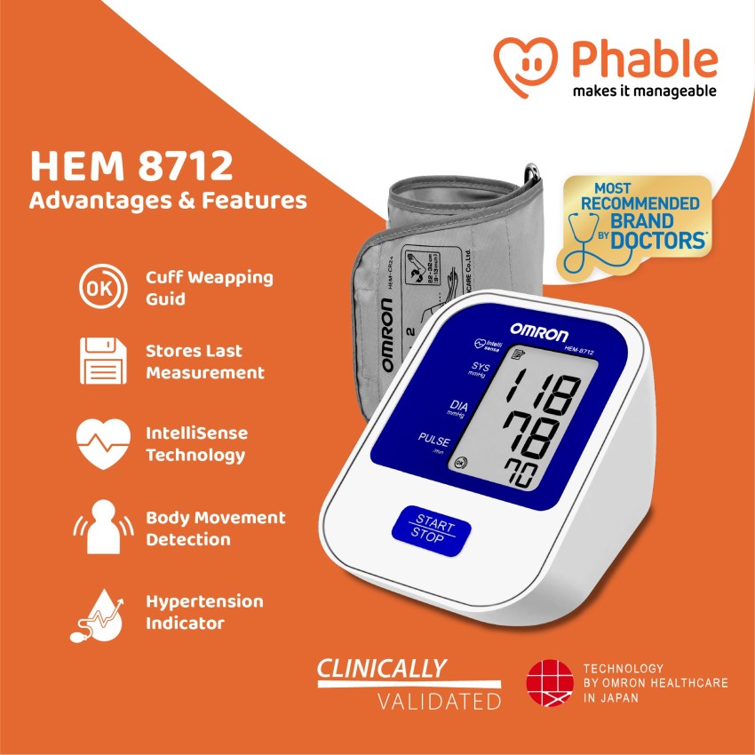 OMRON 7140T1 HEM 7142T1 Digital Bluetooth Blood Pressure Monitor